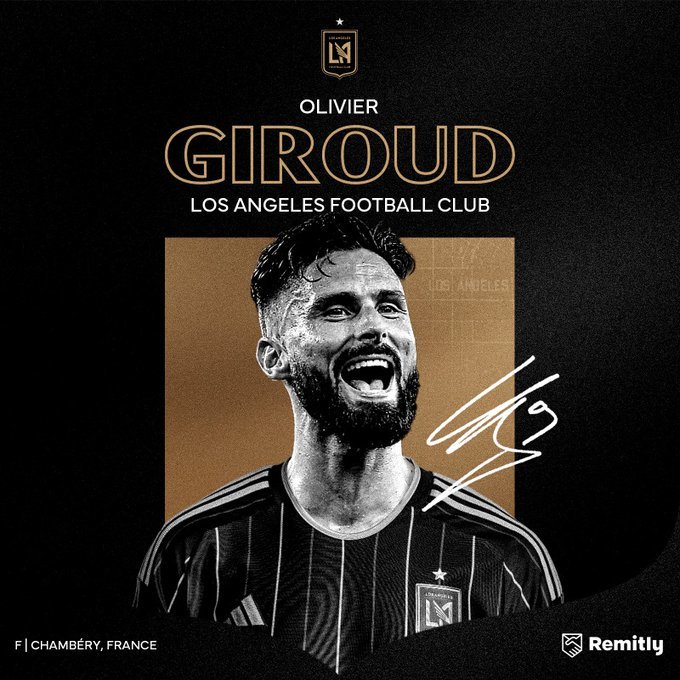 Los Angeles FC a oficializat transferul lui Olivier Giroud