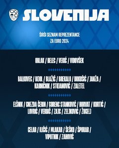 Euro-2024: Selecţionerul Sloveniei a anunţat un lot lărgit de 30 de jucători