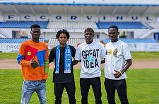 Corvinul Hunedoara, câştigătoarea Cupei României, a transferat patru jucători nigerieni