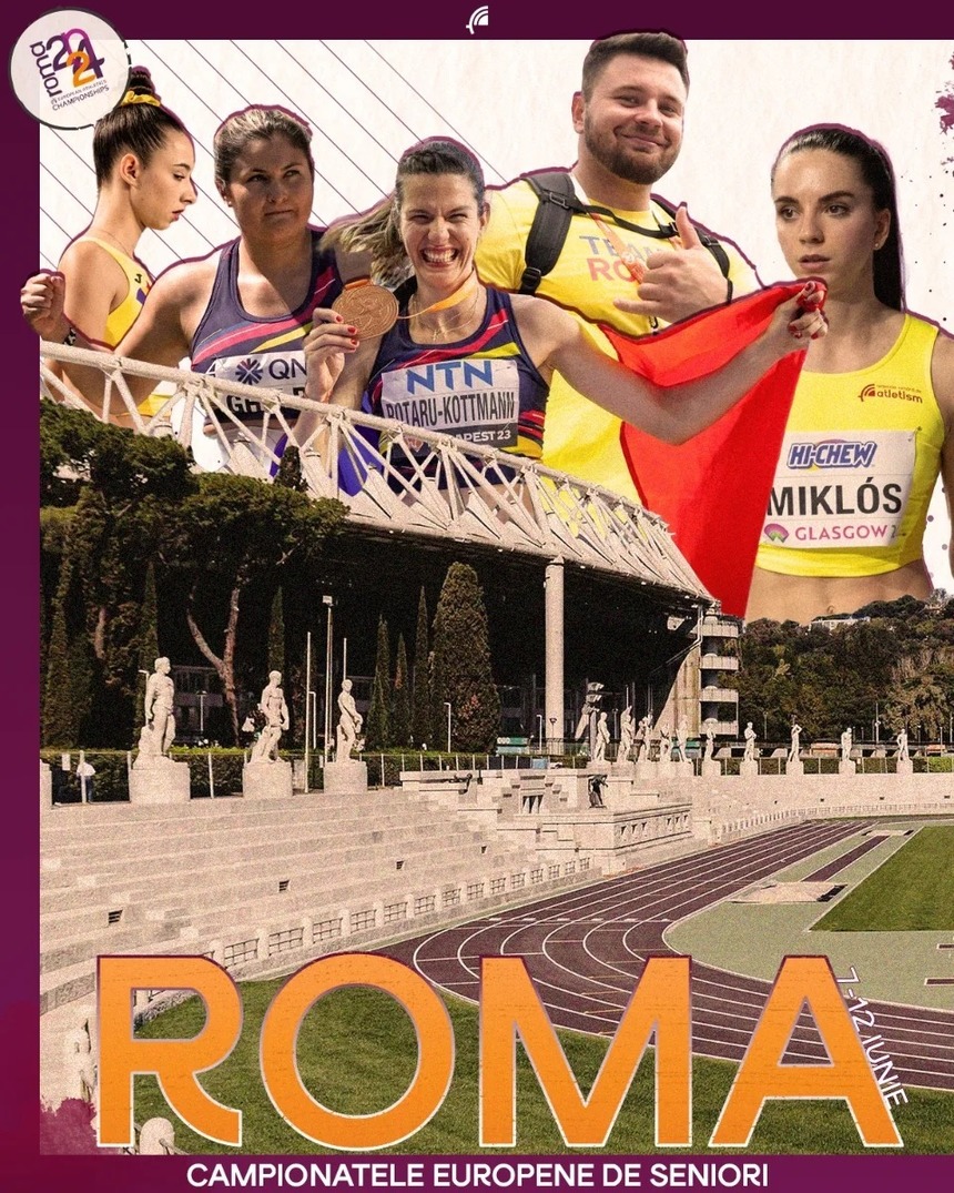 Atletism: Delegaţia României include 23 de sportivi pentru Campionatele Europene de la Roma