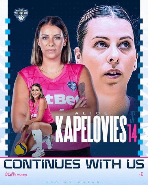 Volei feminin: Alice Kapelovies, căpitanul campioanei CSO Voluntari, a semnat prelungirea contractului