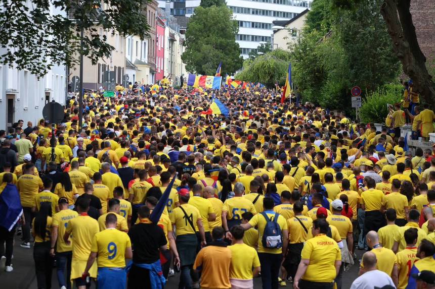 O mare de suporteri tricolori se îndreaptă către stadionul din Koln. România va înfrunta Belgia pentru un loc în optimile Euro 2024 - VIDEO