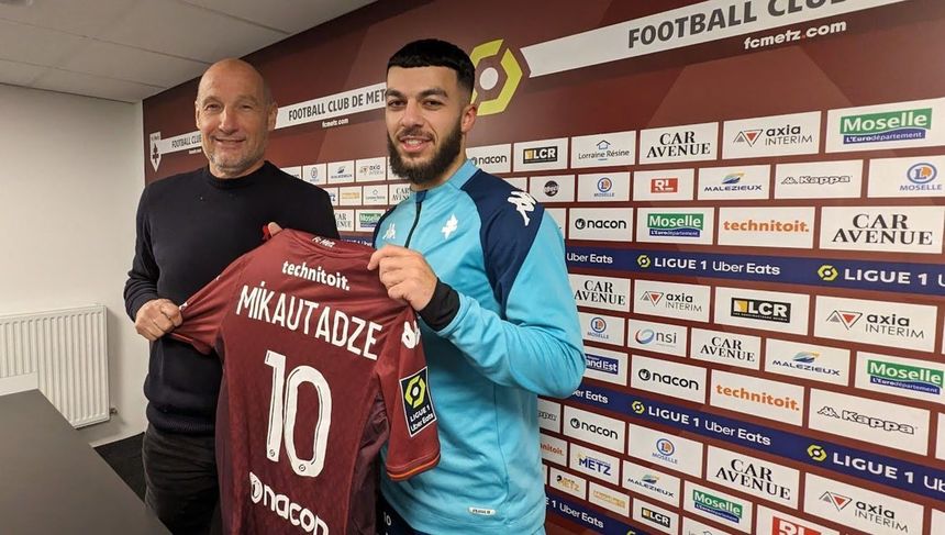 Georgianul Mikautadze a fost transferat, oficial, de FC Metz