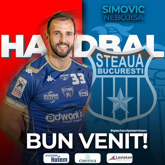 Handbal masculin: Steaua l-a transferat pe pivotul muntenegrean Nebojisa Simovic