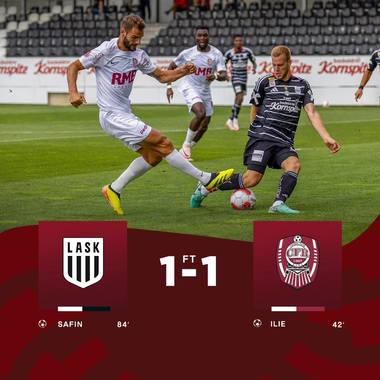 CFR Cluj a remizat, scor 1-1, cu LASK Linz, în ultimul amical din cadrul stagiului din Austria