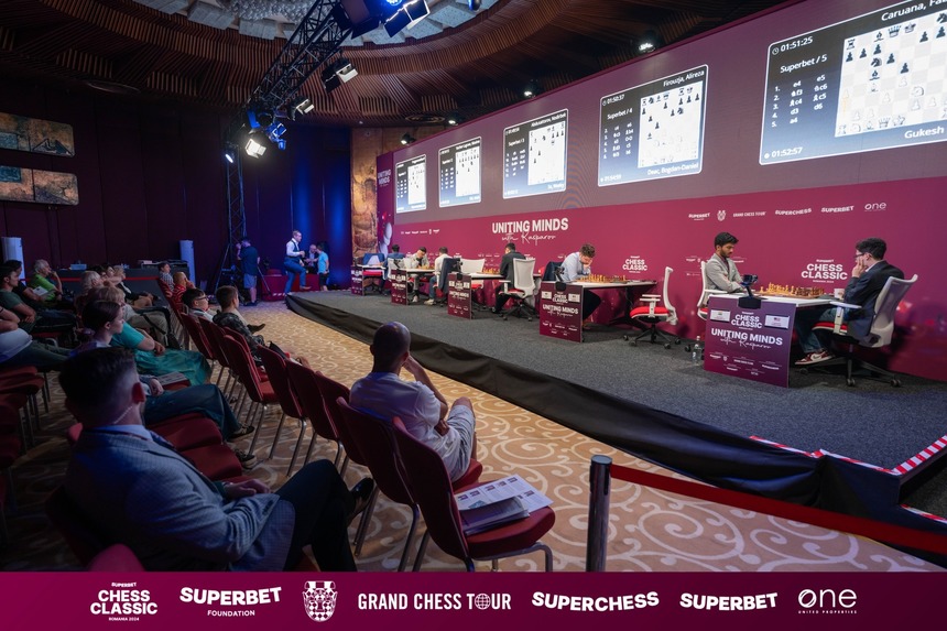 Toate partidele din a şaptea rundă de la Superbet Chess Classic România 2024 s-au încheiat la egalitate