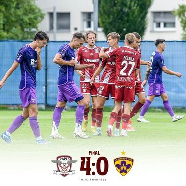 Rapid, victorie cu NK Maribor, scor 4-0, în ultimul meci amical din cantonamentul din Slovenia