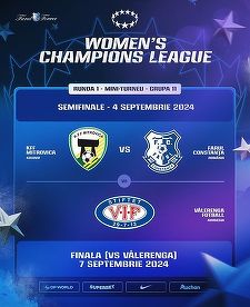 Fotbal feminin: Farul va evolua în Grupa 11 a Women's Champions League. Meciurile se vor juca la Baza Sportivă a Academiei Hagi