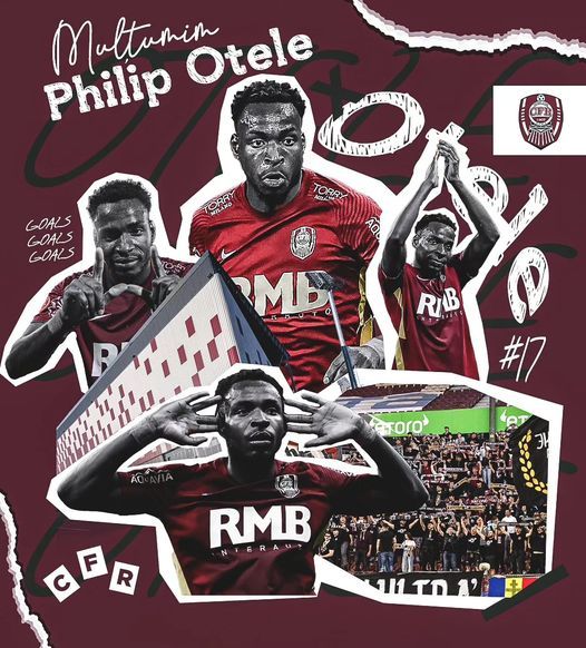 Superliga: Atacantul Philip Otele pleacă de la CFR Cluj