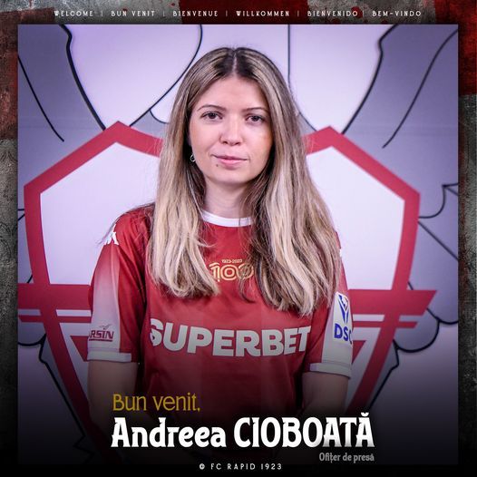 Superliga: Andreea Cioboată, noul ofţer de presă al FC Rapid. Lucian Ionescu va fi brand manager la Rapid Old Boys