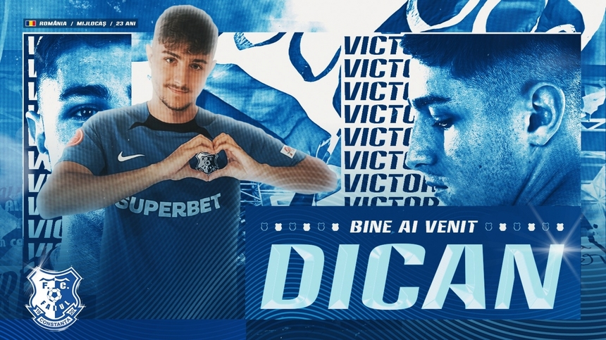 Superliga: Încă un transfer la Farul Constanţa. Victor Dican a semnat pe trei sezoane