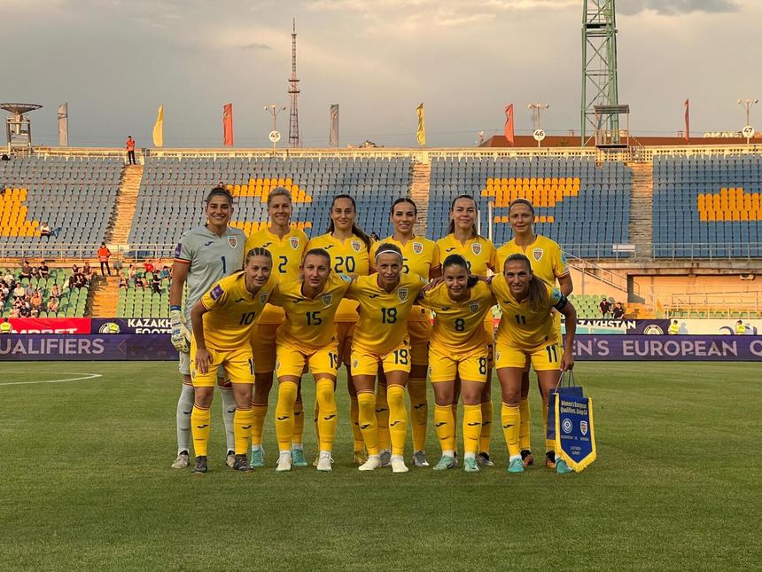 Fotbal feminin: Tricolorele s-au calificat în play-off-ul WEURO 2025 după victoria cu Kazahstan, scor 3-0