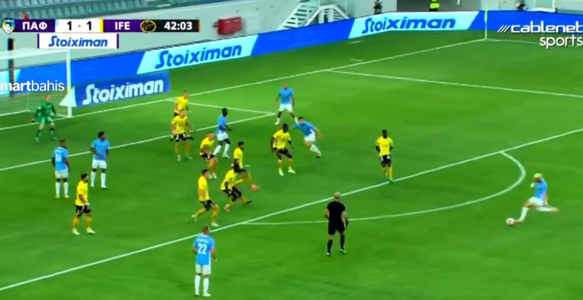 Vlad Dragomir a înscris un gol pentru Pafos în Liga Europa - VIDEO