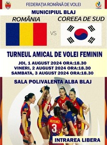 Volei feminin: Naţionala României, trei amicale la Blaj cu reprezentativa Coreei de Sud