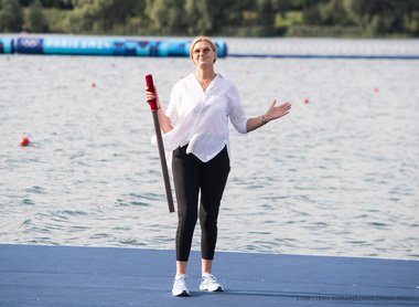 JO: Startul întrecerilor de la canotaj a fost dat de Elisabeta Lipă - FOTO