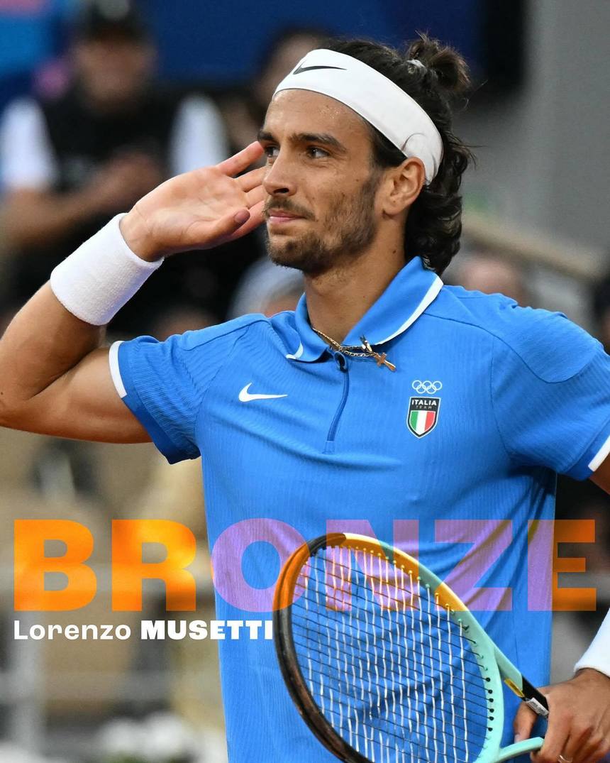 JO - tenis: Lorenzo Musetti a câştigat medalia de bronz la simplu masculin