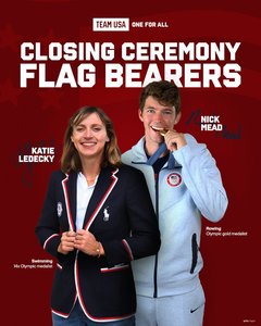 JO 2024: Katie Ledecky şi Nick Mead vor fi purtătorii de drapel ai SUA la ceremonia de închidere