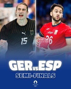 JO, handbal masculin: Germania, prima finalistă, după victoria cu Spania în prima semifinală