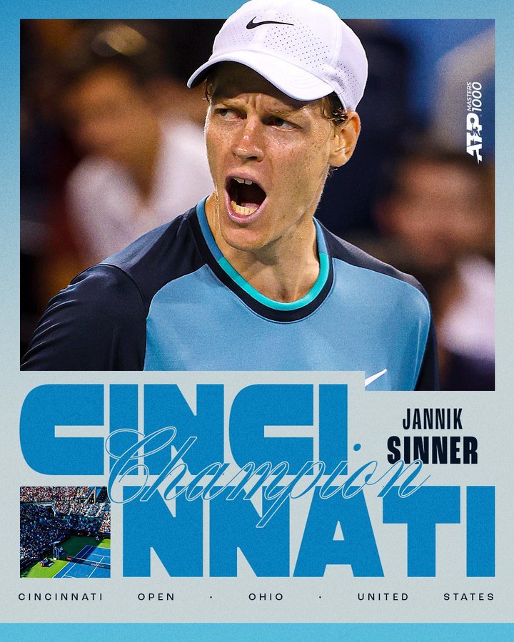 Jannik Sinner, numărul 1 mondial, a câştigat Mastersul de la Cincinnati