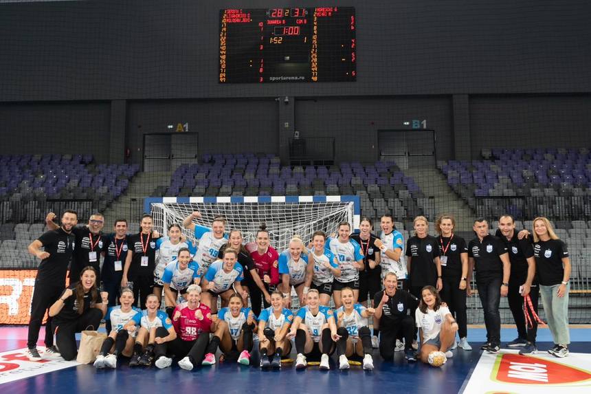 Handbal feminin: CSM Bucureşti a câştigat al şaselea trofeu Supercupa României, după o finală echilibrată cu Gloria Bistriţa