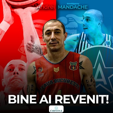 Baschet masculin: Andrei Mandache revine la Steaua. El a jucat la Dinamo în ultimele trei sezoane