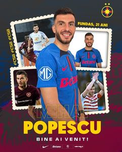 Superliga; Mihai Popescu, transferat de Farul la FCSB