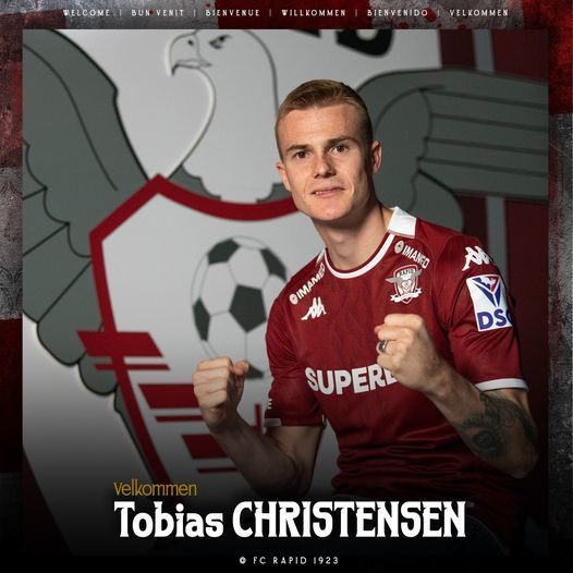 Superliga: Tobias Christensen este noul mijlocaş al Rapidului