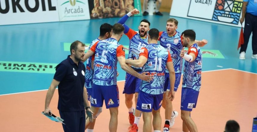 Volei masculin: Arcada Galaţi, înfrângere cu Volley Burgas la prezentarea oficială a lotului