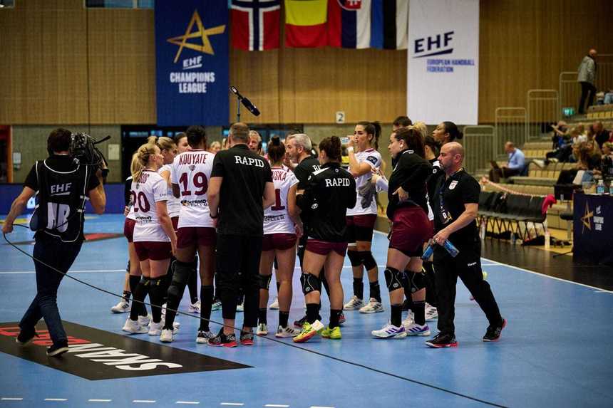 Handbal feminin: Vicecampioana Rapid Bucureşti, primul eşec în grupa B a Ligii Campionilor