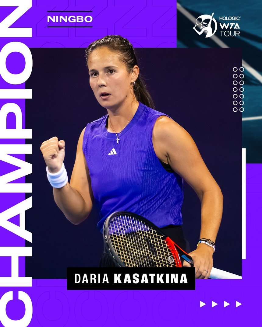 Kasatkina a învins-o pe Mirra Andreeva în finala de la Ningbo şi a câştigat al doilea titlu din acest sezon