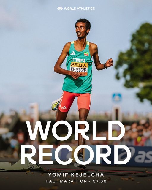 Etiopianul Yomif Kejelcha a stabilit un record mondial la semimaraton