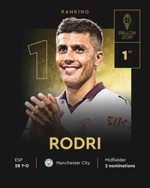 „Rodri's on fire” - cum a sărbătorit jucătorul spaniol câştigarea Balonului de Aur - VIDEO