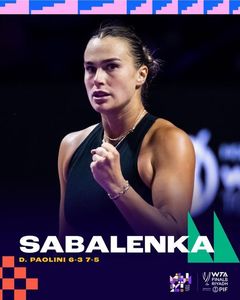 Arina Sabalenka a învins-o pe Jasmine Paolini şi s-a calificat în semifinale la Turneul Campioanelor