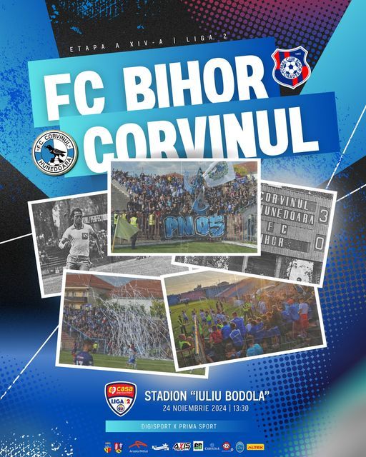 Liga 2: FC Bihor Oradea - Corvinul Hunedoara, scor 1-2