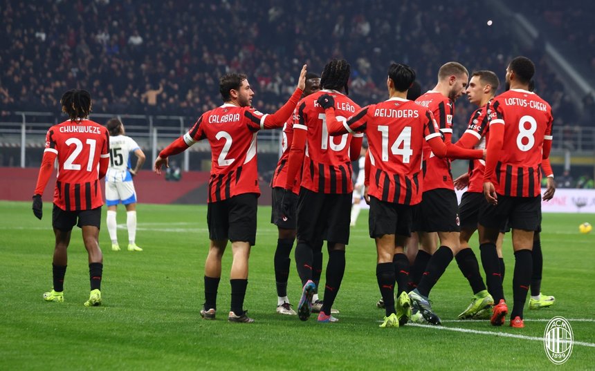 Echipa românilor Moldovan şi Boloca, eliminată cu un scor zdrobitor în optimile Cupei Italiei: AC Milan – Sassuolo 6-1