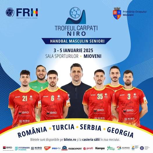 Handbal masculin: Naţionala se reuneşte în 27 decembrie, pentru Trofeul Carpaţi şi un turneu amical în Spania