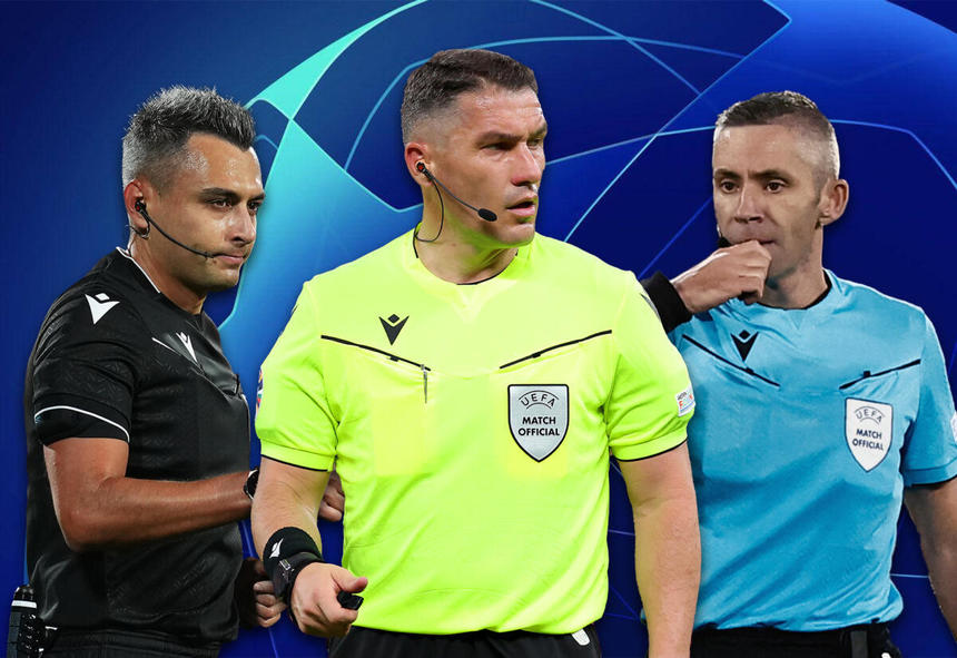 2024 în fotbal: Premieră pentru arbitrajul românesc - 3 „centrali” în Liga Campionilor