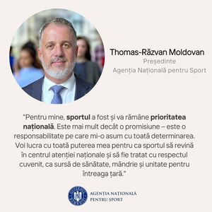 Thomas-Răzvan Moldovan, noul şef al sportului românesc: Voi face tot posibilul pentru a elimina inechităţile dintre federaţii