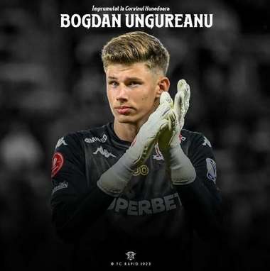 FC Rapid: Portarul Bogdan Ungureanu a fost împrumutat, până în vară, la Corvinul Hunedoara 
