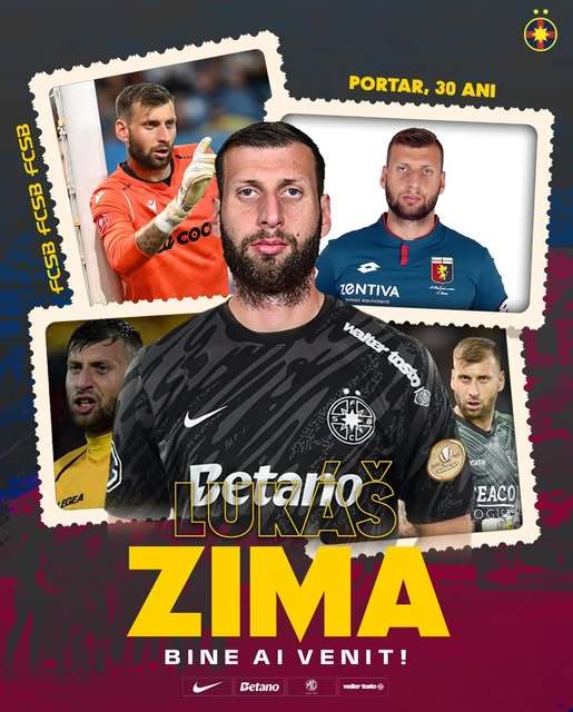 Superliga: FCSB l-a transferat pe portarul Lukas Zima de la Petrolul Ploieşti