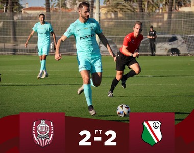 CFR Cluj a terminat la egalitate cu Legia Varşovia, în amical, scor 2-2