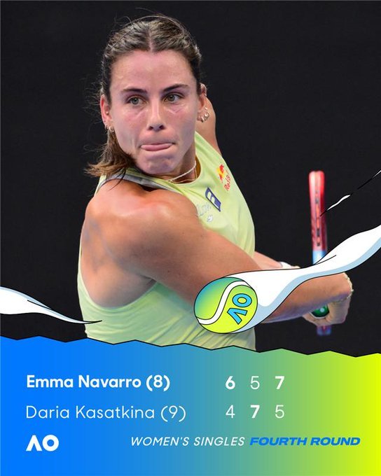 Emma Navarro a învins-o pe Daria Kasatkina şi s-a calificat în sferturi la Australian Open