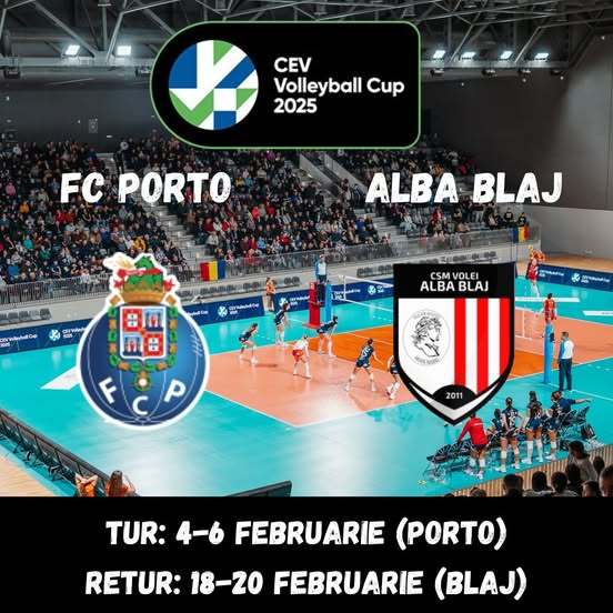 Volei feminin: Volei Alba Blaj şi-a aflat adversara din sferturile de finală ale CEV Cup