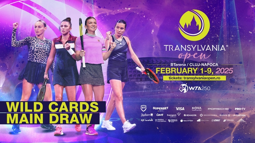 Wild Card-uri pentru jucătoarele române, la Transylvania Open WTA 250. Simona Halep, Ana Bogdan, Gabriela Ruse şi Jaqueline Cristian intră pe tabloul principal