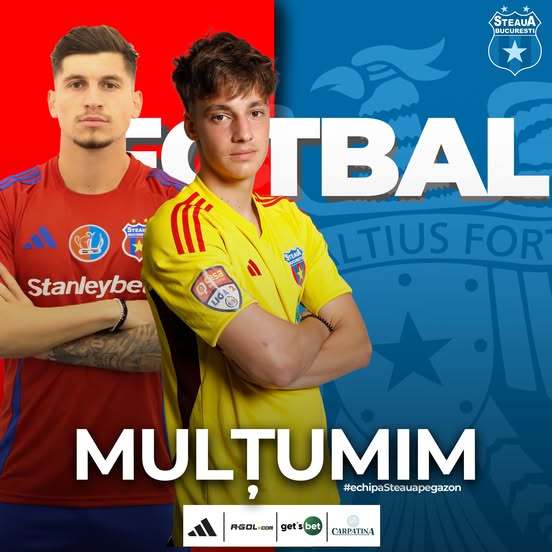 Liga II: Steaua a renunţat la serviciile jucătorilor Rafael Munteanu şi Alexandru Dane