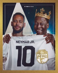 Neymar va purta la Santos numărul 10 al legendei Pele - VIDEO