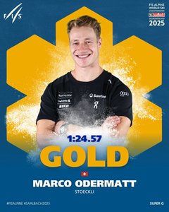 Schi alpin: Elveţianul Marco Odermatt, încoronat campion mondial la super-G la Saalbach