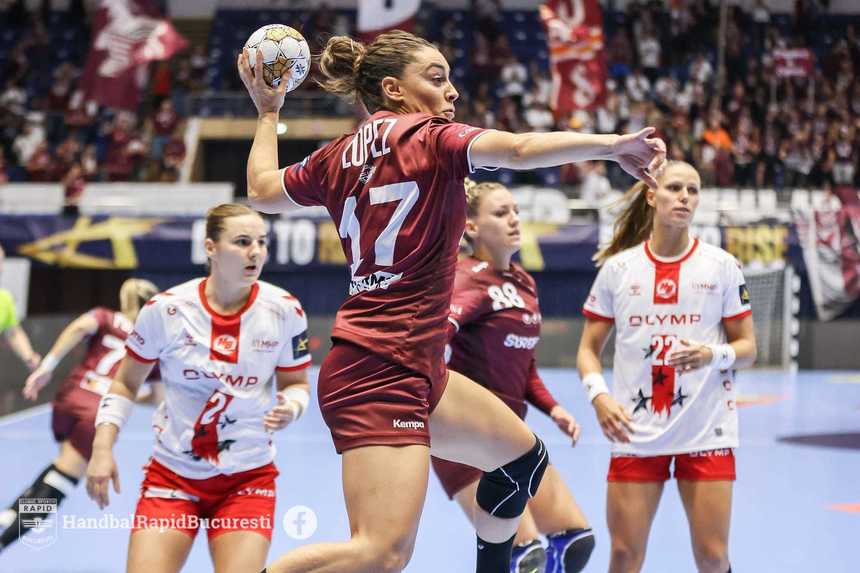 Handbal feminin: Rapid Bucureşti, al zecelea eşec în grupa B a Ligii Campionilor