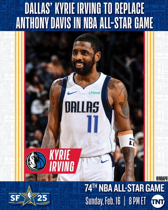 NBA: Kyrie Irving, selectat în locul lui Anthony Davis pentru All-Star Game