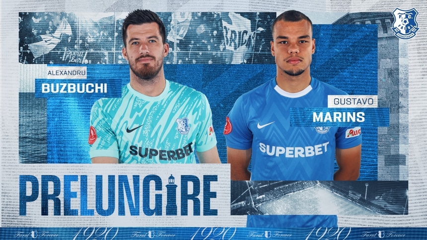 Superliga: Portarul Alexandru Buzbuchi şi fundaşul Marins Gustavo şi-au prelungit contractele cu Farul